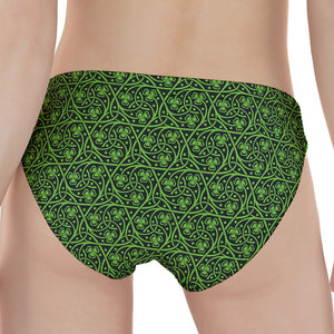 Irish Shamrock Pattern Print Women's Panties