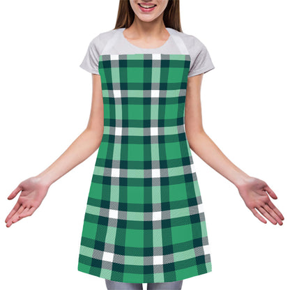Irish St. Patrick's Day Plaid Print Adjustable Apron