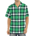 Irish St. Patrick's Day Plaid Print Aloha Shirt
