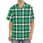 Irish St. Patrick's Day Plaid Print Aloha Shirt
