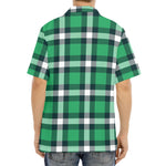 Irish St. Patrick's Day Plaid Print Aloha Shirt