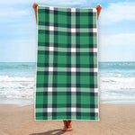 Irish St. Patrick's Day Plaid Print Beach Towel
