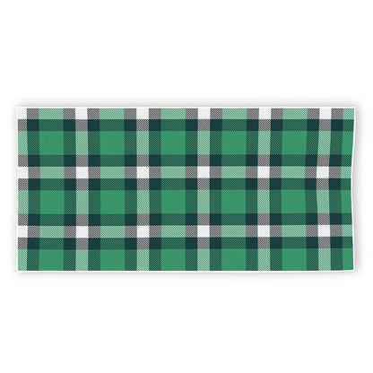 Irish St. Patrick's Day Plaid Print Beach Towel