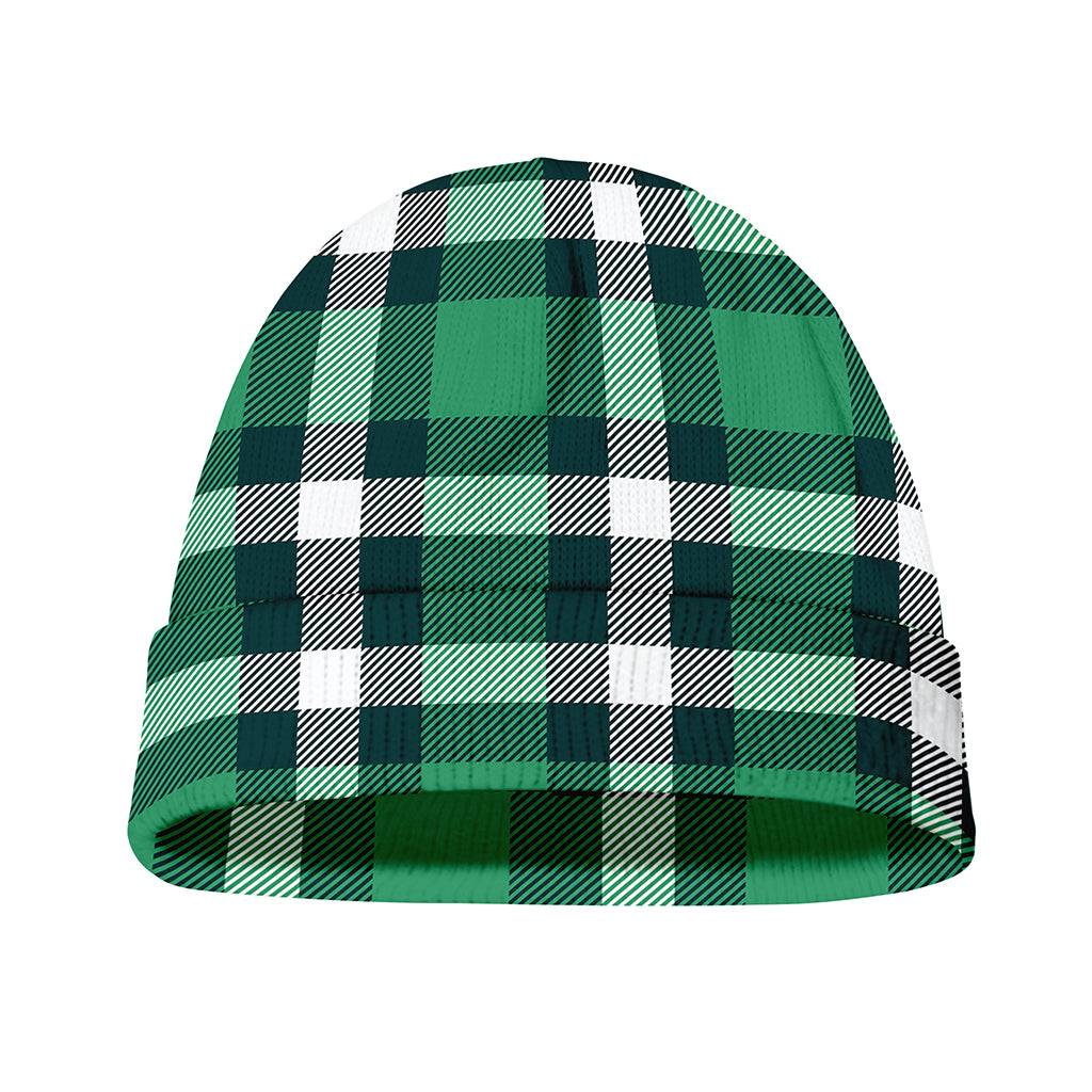 Irish St. Patrick's Day Plaid Print Beanie