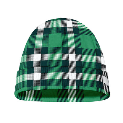 Irish St. Patrick's Day Plaid Print Beanie