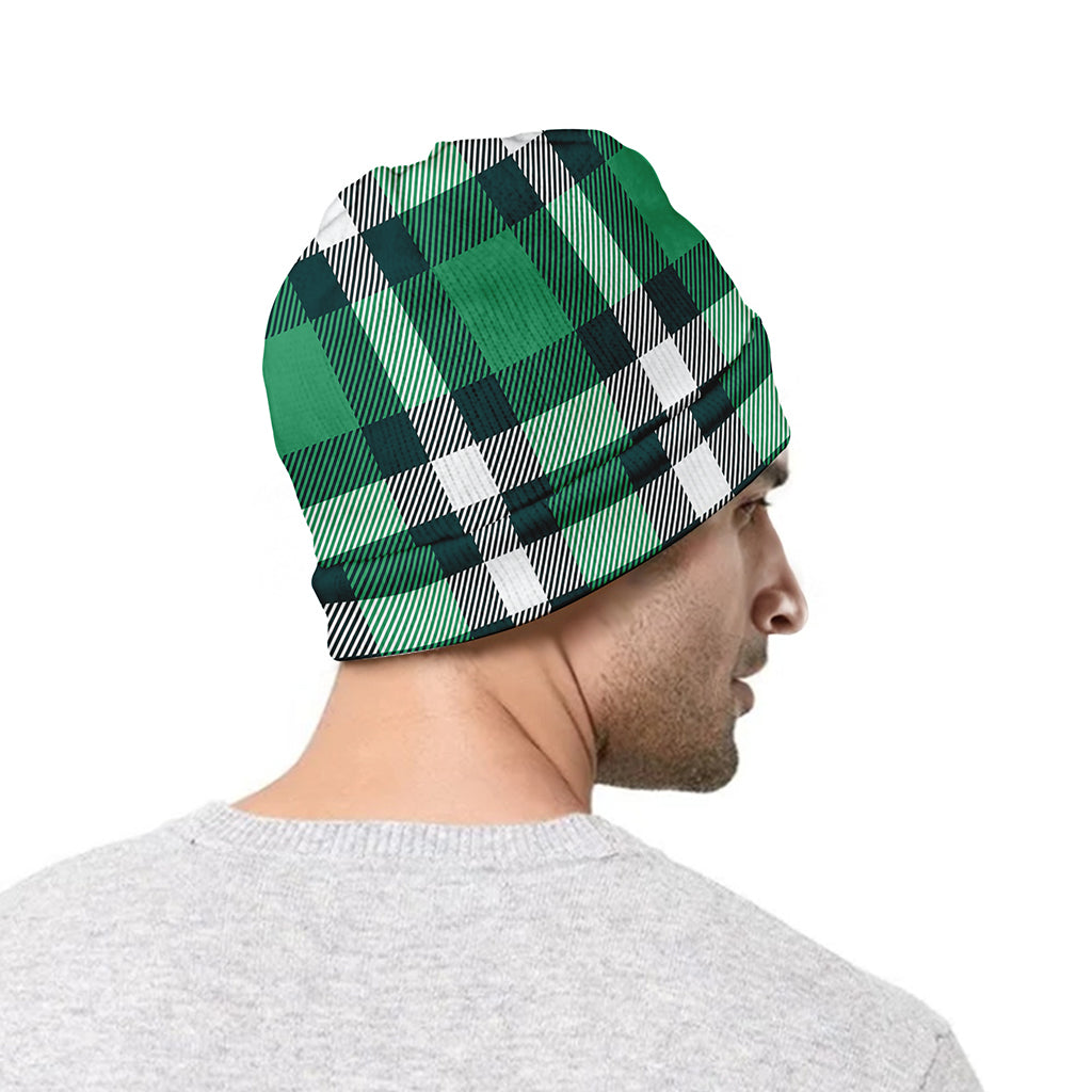 Irish St. Patrick's Day Plaid Print Beanie