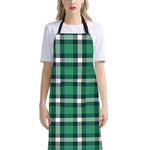 Irish St. Patrick's Day Plaid Print Bib Apron With Pocket
