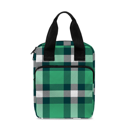 Irish St. Patrick's Day Plaid Print Bible Tote Bag