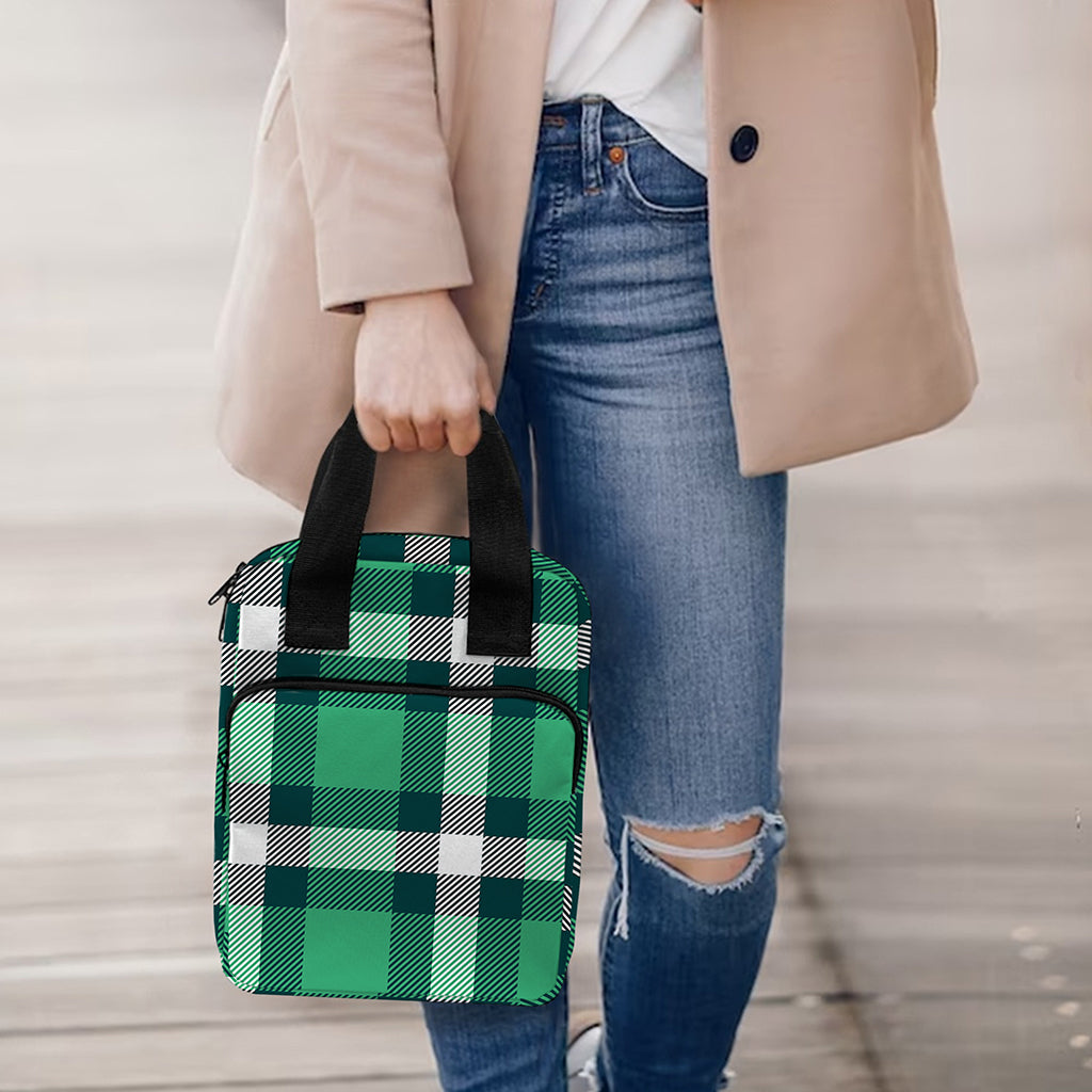 Irish St. Patrick's Day Plaid Print Bible Tote Bag