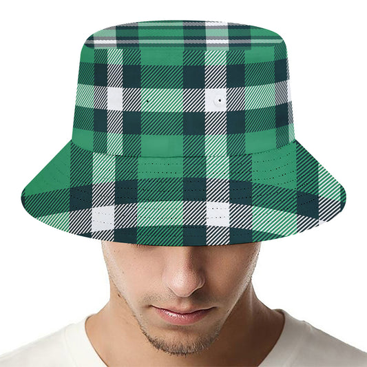 Irish St. Patrick's Day Plaid Print Bucket Hat