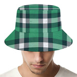 Irish St. Patrick's Day Plaid Print Bucket Hat