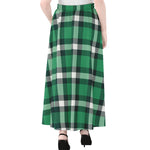 Irish St. Patrick's Day Plaid Print Chiffon Maxi Skirt