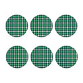 Irish St. Patrick's Day Plaid Print Coaster Set