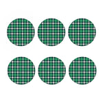 Irish St. Patrick's Day Plaid Print Coaster Set