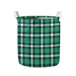 Irish St. Patrick's Day Plaid Print Collapsible Laundry Basket