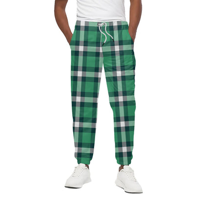 Irish St. Patrick's Day Plaid Print Cotton Pants