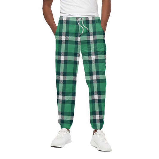 Irish St. Patrick's Day Plaid Print Cotton Pants