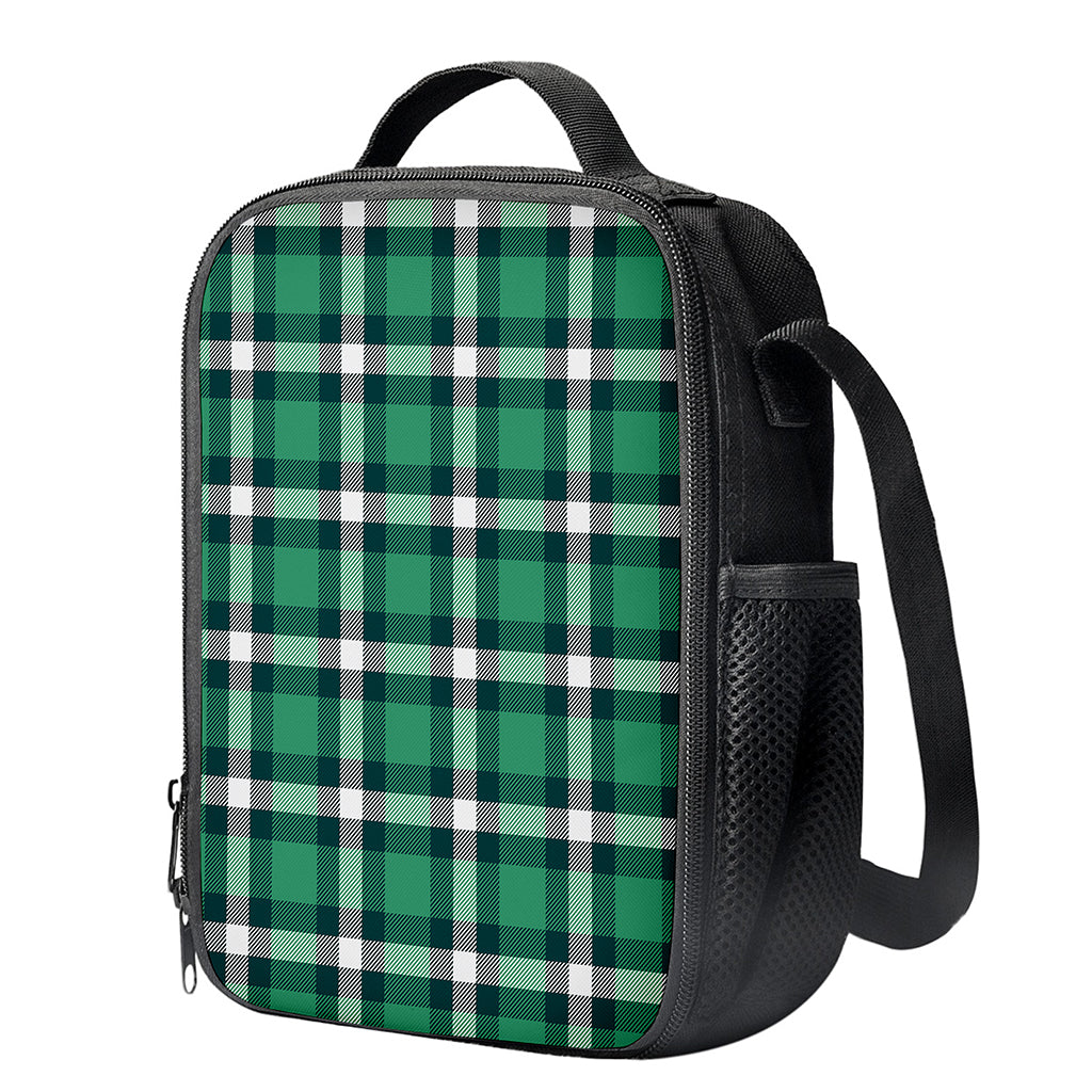 Irish St. Patrick's Day Plaid Print Crossbody Lunch Bag