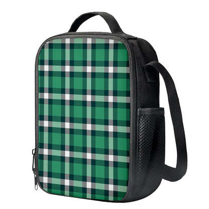 Irish St. Patrick's Day Plaid Print Crossbody Lunch Bag