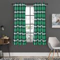 Irish St. Patrick's Day Plaid Print Grommet Curtain Panels