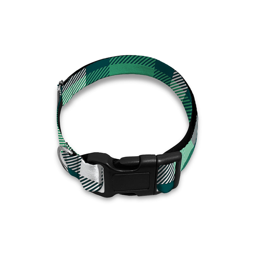 Irish St. Patrick's Day Plaid Print Dog Collar