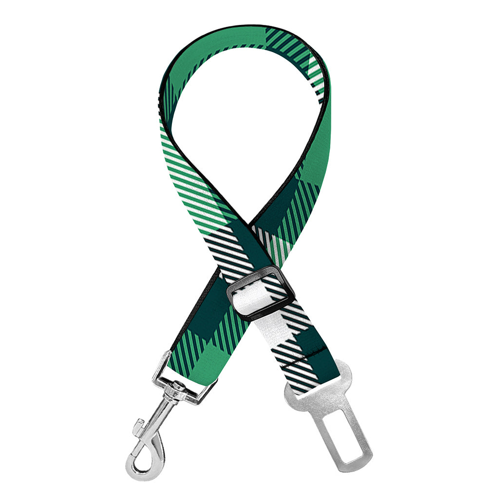Irish St. Patrick's Day Plaid Print Dog Seat Belt