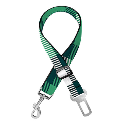 Irish St. Patrick's Day Plaid Print Dog Seat Belt