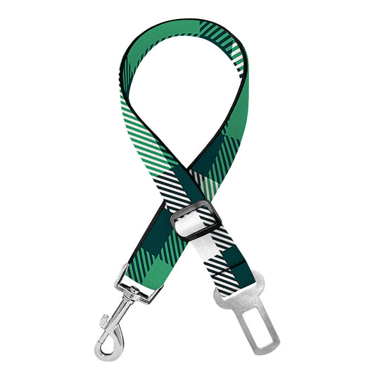 Irish St. Patrick's Day Plaid Print Dog Seat Belt