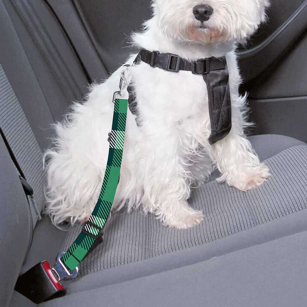 Irish St. Patrick's Day Plaid Print Dog Seat Belt