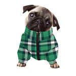 Irish St. Patrick's Day Plaid Print Dog Zip Up Jacket