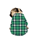 Irish St. Patrick's Day Plaid Print Dog Zip Up Jacket
