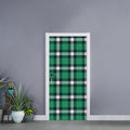 Irish St. Patrick's Day Plaid Print Door Sticker