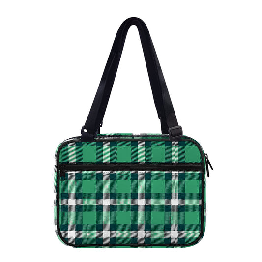 Irish St. Patrick's Day Plaid Print Double Strap Bible Bag