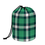 Irish St. Patrick's Day Plaid Print Drawstring Makeup Bag