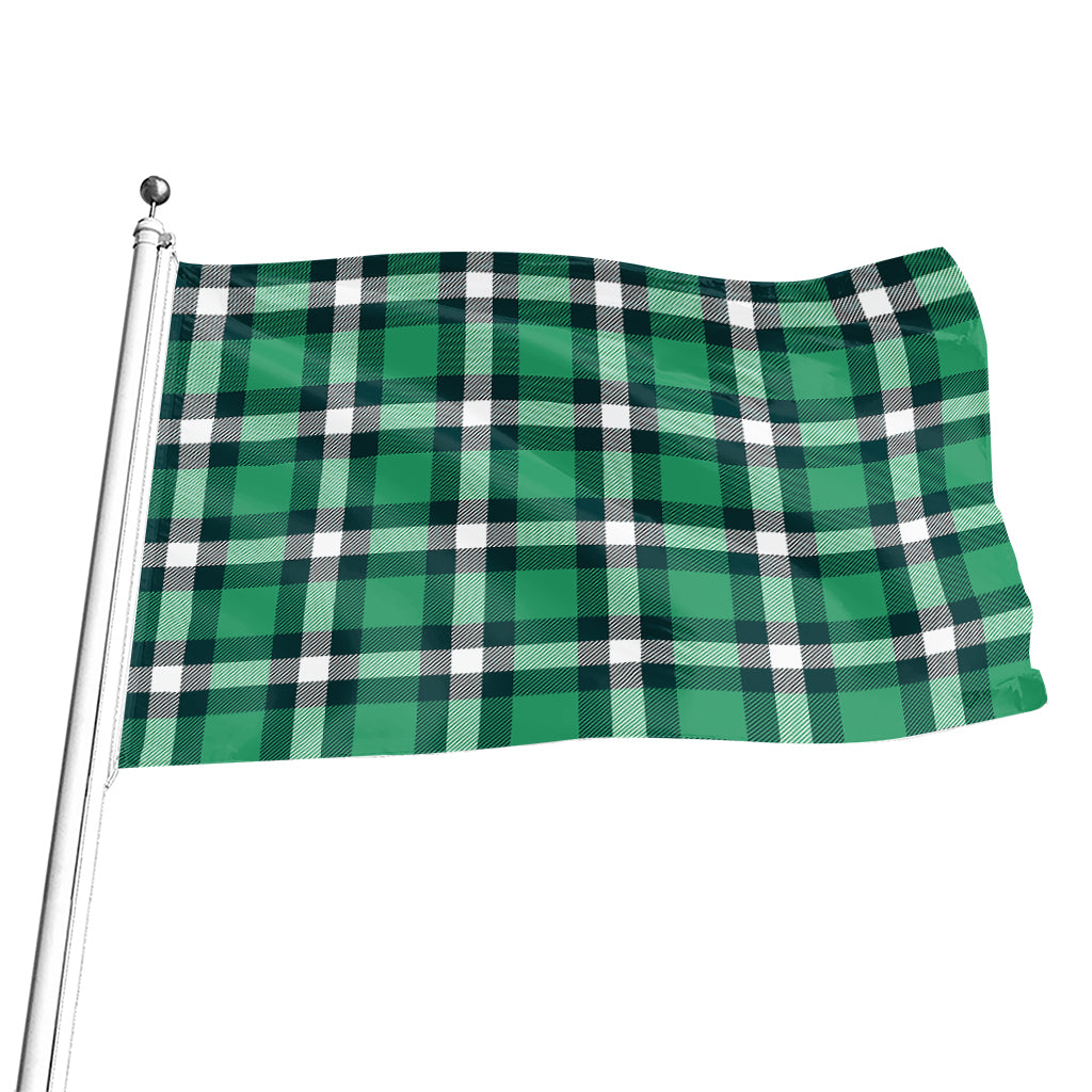 Irish St. Patrick's Day Plaid Print Flag