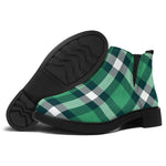 Irish St. Patrick's Day Plaid Print Flat Ankle Boots