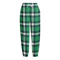 Irish St. Patrick's Day Plaid Print Fleece Lined Knit Pants