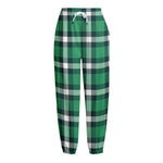 Irish St. Patrick's Day Plaid Print Fleece Lined Knit Pants