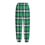 Irish St. Patrick's Day Plaid Print Fleece Lined Knit Pants
