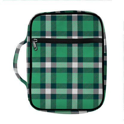 Irish St. Patrick's Day Plaid Print Front Pocket Bible Bag