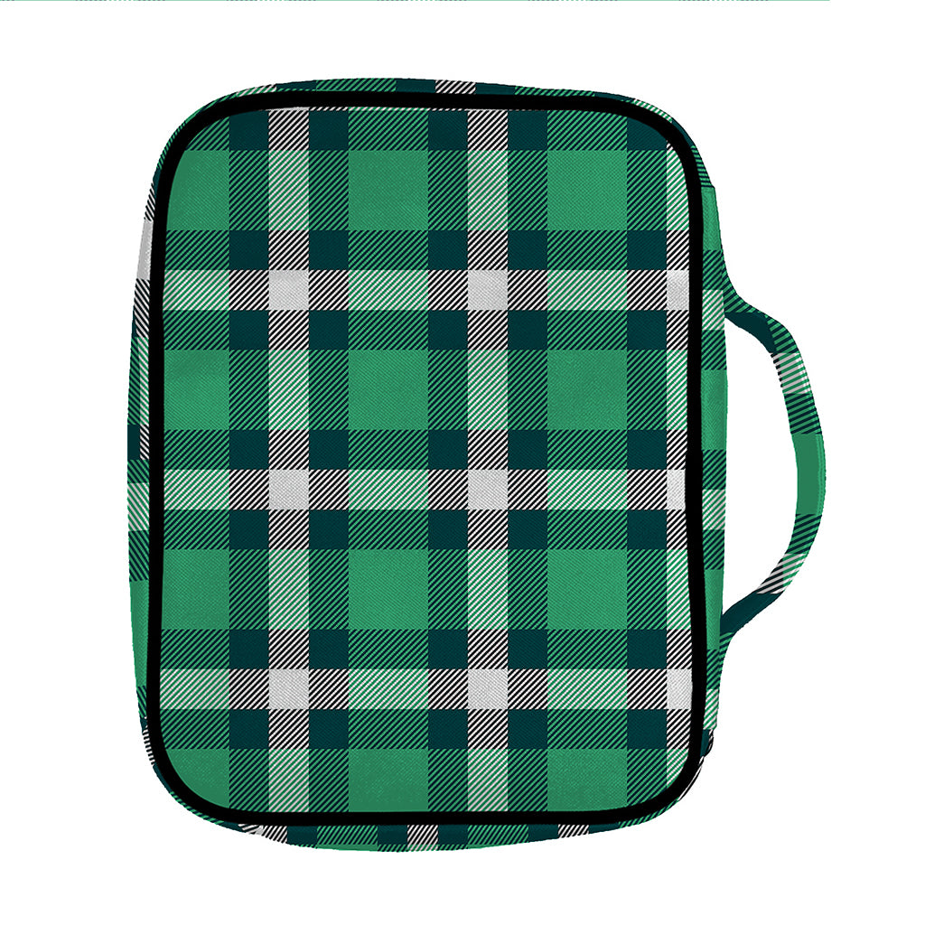 Irish St. Patrick's Day Plaid Print Front Pocket Bible Bag