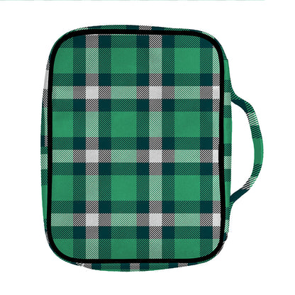 Irish St. Patrick's Day Plaid Print Front Pocket Bible Bag