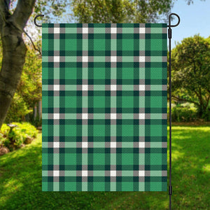 Irish St. Patrick's Day Plaid Print Garden Flag