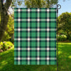 Irish St. Patrick's Day Plaid Print Garden Flag