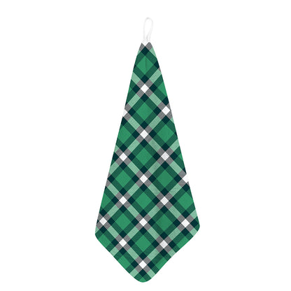 Irish St. Patrick's Day Plaid Print Hand Towel