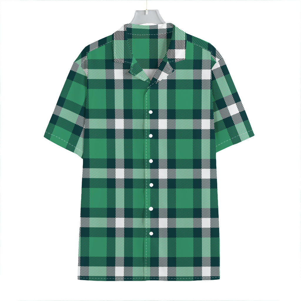 Irish St. Patrick's Day Plaid Print Hawaiian Shirt