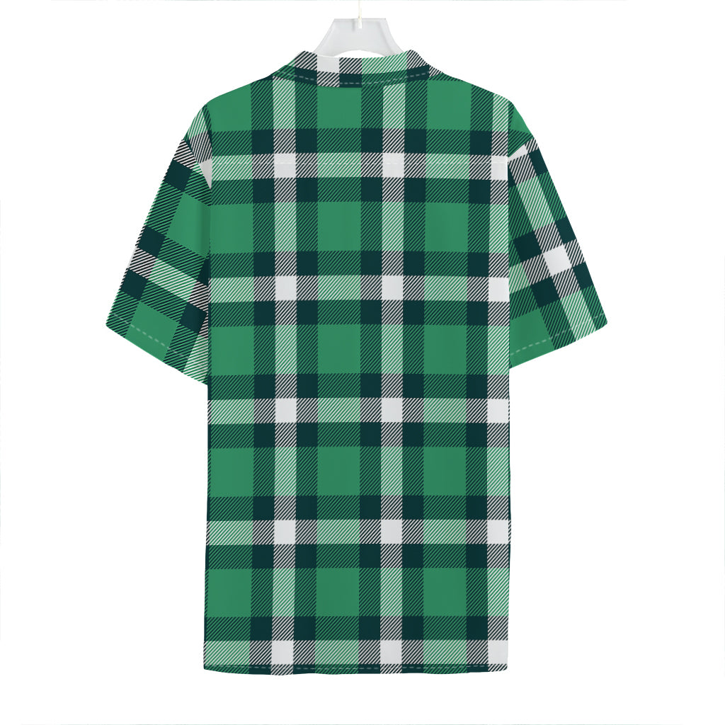 Irish St. Patrick's Day Plaid Print Hawaiian Shirt