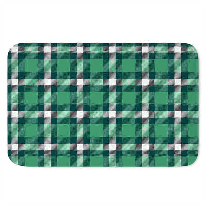 Irish St. Patrick's Day Plaid Print Indoor Door Mat