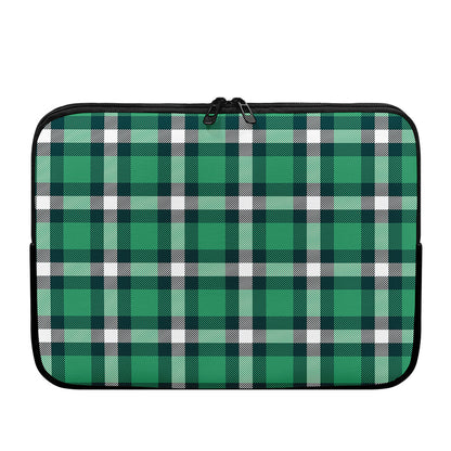 Irish St. Patrick's Day Plaid Print Laptop Sleeve