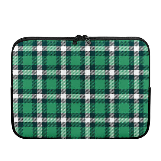Irish St. Patrick's Day Plaid Print Laptop Sleeve